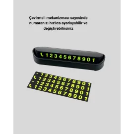 Gri Alüminyum Araç İçi Telefon Numaratörü – Dayanıklı, Modern ve Net Görünürlük Sağlayan Tasarım