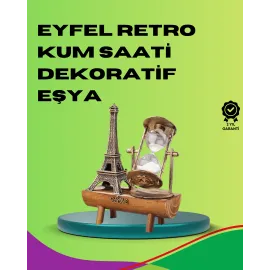 Ahşap Gövdeli Dekoratif Kum Saati – Masa Üstü El Sanatı Aksesuarı