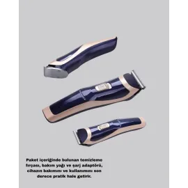 Çelik Bıçaklı Unisex Şarjlı Tıraş Makinesi – Sessiz Motor, Kablosuz Ve Ayarlanabilir
