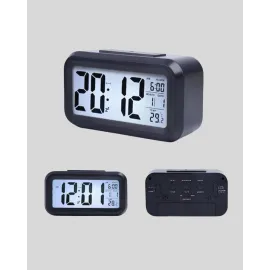Sensörlü Dijital Masa Saati Alarm Ve Sıcaklık Göstergeli