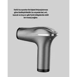 4 Başlıklı Şarjlı Masaj Tabancası Bel Sırt Boyun Bacak Kas Rahatlatıcı
