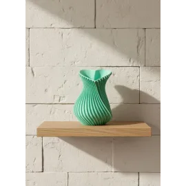 Kalpli Turkuaz Dekoratif Vazo 24 Cm Modern Şık Tasarım