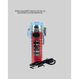 Usb Şarjlı Suya Dayanıklı Elektrikli Çakmak