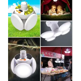 Solar ve USB Şarjlı Su Geçirmez Katlanabilir LED Lamba