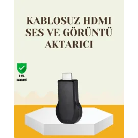 Kompakt HDMI Kablosuz Dongle – 1080p Görüntü ve Plug‑and‑Play Kurulum