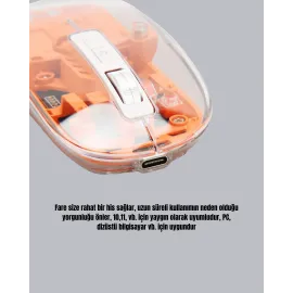 Kablosuz, Sessiz, Ergonomik Ve Şarjlı Fare - Gelişmiş Çoklu Cihaz Desteği