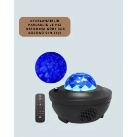Bluetooth & Usb Müzik Çalar Gece Lambası – 50 M² Kapsama, Uzaktan Kumanda