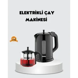 Çaycı Cam Demlikli 1800W Güçlü Ve Sıcak Tutmalı Elektrikli Çay Makinesi