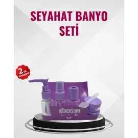 Seyahat Boy Banyo Seti 5’Li Mini Şişe Ve Krem Kutusu Çantalı