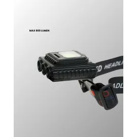 800 Lumen Led Kafa Lambası Cob Ve Xpe Led Type C Şarjlı Ayarlanabilir