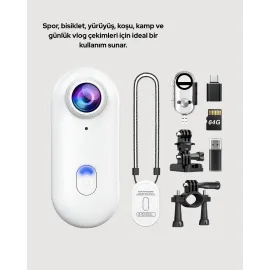 Suya ve Darbeye Dayanıklı Kompakt Spor Kamera 1080P