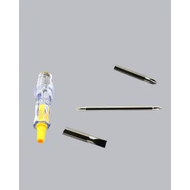 Neon Lambalı Elektrik Kontrol Kalemi Nikel Kaplama 110-220V