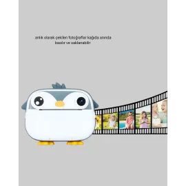 Çocuk Fotoğraf Makinesi Termal Baskılı Anında Çıktı Hd Video Kayıtlı