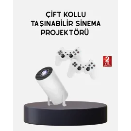 Kablosuz Projeksiyon Cihazı 4K Destekli Hdmi Usb Oyun Uyumlu