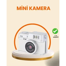 Kompakt Mini Kamera Retro Tasarım 128GB Hafıza 1080P Video