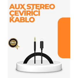 Lightning Girişli Cihazlar İçin 3.5Mm Aux Ses Kablo Dönüştürücü 1M