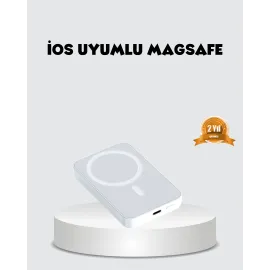 MagSafe Uyumlu Kablosuz Batarya – 27W Hızlı Şarj Destekli Kompakt Güç Bankası