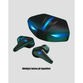 Tam Kablosuz Oyuncu Kulaklığı 5.0 Bluetooth Led Kontrollü