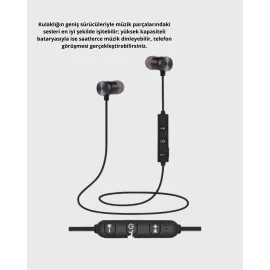 Spor Bileklik + Kablosuz Bluetooth Kulaklık Fitness Seti