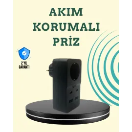 Isıya Dayanıklı PC Gövdeli Akım Korumalı Priz 4 USB
