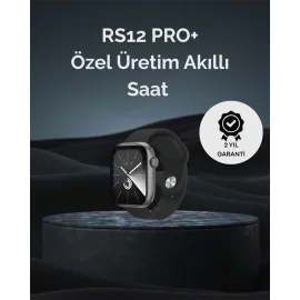 Rs12 Pro+ 2025 Serisi Uzun Şarj Süreli Garantili Full Ekranlı Özel Üretim Akıllı Saat – 2Gb Hafıza, Amoled, Gps, Sesli Arama