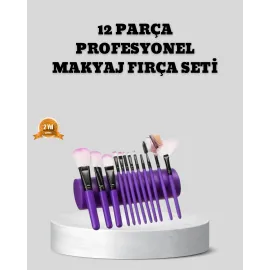 12 Parça Makyaj Fırça Seti – Profesyonel ve Günlük Kullanıma Uygun