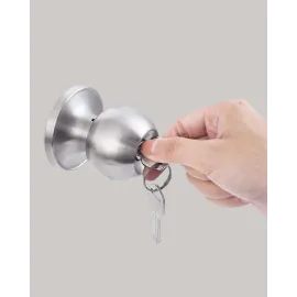 Paslanmaz Çelik Dayanıklı Topuzlu Kapı Kilidi