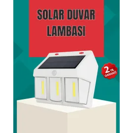 Dış Mekan Solar Duvar Lambası – 120° Hareket Algılama, 3 Işık Modu