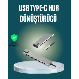 Usb‑C Çoklu Bağlantı Merkezi – 5 Gbps, 100‑240 V, Sağlam Eloksal Tasarım