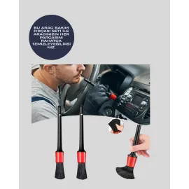 Araç İçi Detaylı Temizlik Seti-Araba Jant Ve İç Yüzey Temizlik Fırçaları