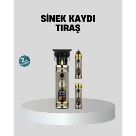 T Bıçaklı Profesyonel Saç ve Sakal Düzeltici – 8 Kılavuz Tarağı, 2’si 1 Arada Burun ve Sakal Trimmer