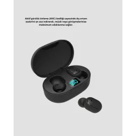 ANC Bluetooth Kulaklık – Suya ve Tere Dayanıklı, Uzun Pil Ömürlü, Mikrofonlu Kablosuz Kulaklık