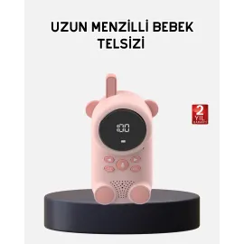 Bebek Telsizi Lcd Ekran Vox İki Yönlü İletişim Usb Şarj Hafif