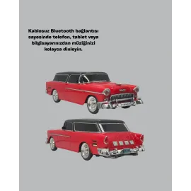 Taşınabilir Klasik Araç Tasarımlı Kablosuz Hoparlör