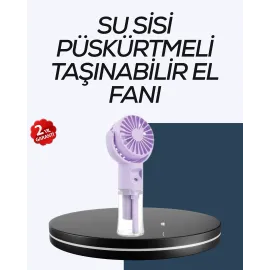 Masaüstü Ve Elde Kullanıma Uygun Su Buharlı Şarjlı Fan
