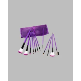 Ergonomik Saplı Fiber Kıllı 12'li Makyaj Fırça Takımı Göz ve Ten Makyajı İçin Uygun