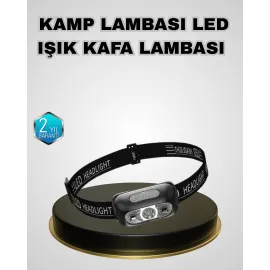 Ipx5 Su Geçirmez Şarjlı Led Kafa Feneri | Hareket Sensörlü, Ayarlanabilir 60° Far