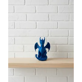12 cm Mavi Ejderha Figürü Koleksiyonluk Dekoratif Biblo