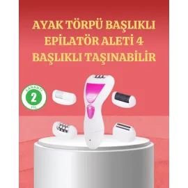 4 Başlıklı Kablosuz Şarjlı Epilasyon Cihazı