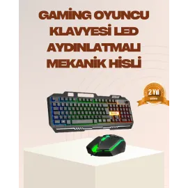 Mekanik Led Gaming Klavye Mouse Seti – Yüksek Tepki Ve Ergonomi