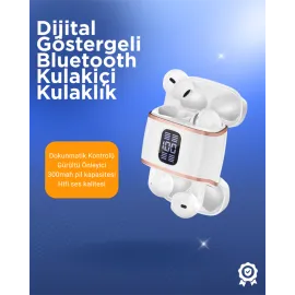 Bluetooth 5.3 Kulaklık – Kulakiçi, ANC+ENC, 4 Adet Set, Dijital Göstergeli