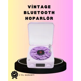 Bluetooth Retro Pikap Hoparlör – Projektörlü Gece Lambası