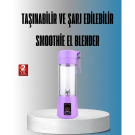 Şarjlı 380Ml Portatif Smoothie Blender Usb Mini Shake Yapıcı