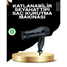 Katlanabilir Fön Makinesi Çift Isı Ve Hız Ayarlı