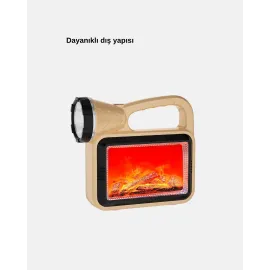 Güneş Enerjili Alev Efektli Lamba COB Led Su Geçirmez Çok Fonksiyonlu