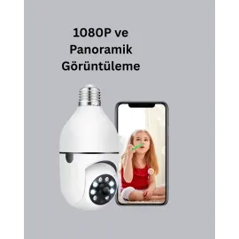 360° Panoramik Görüntüleme Sunan Ampul Tipi Güvenlik Kamerası