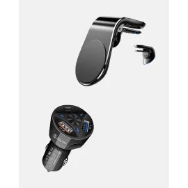 Manyetik Araç Telefon Tutucu Ve Hızlı Şarj Adaptörü 2’Li Set