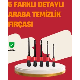 Araç İçi Detaylı Temizlik Seti-Araba Jant Ve İç Yüzey Temizlik Fırçaları