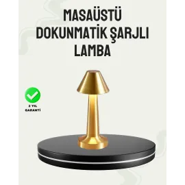 Kablosuz Led Masa Lambası 1800Mah 3 Renk Aydınlatma Dokunmatik
