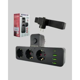 Masa Üstü Çoklu Priz Usb Ve Type-C Çıkışlı Güç Dağıtıcı